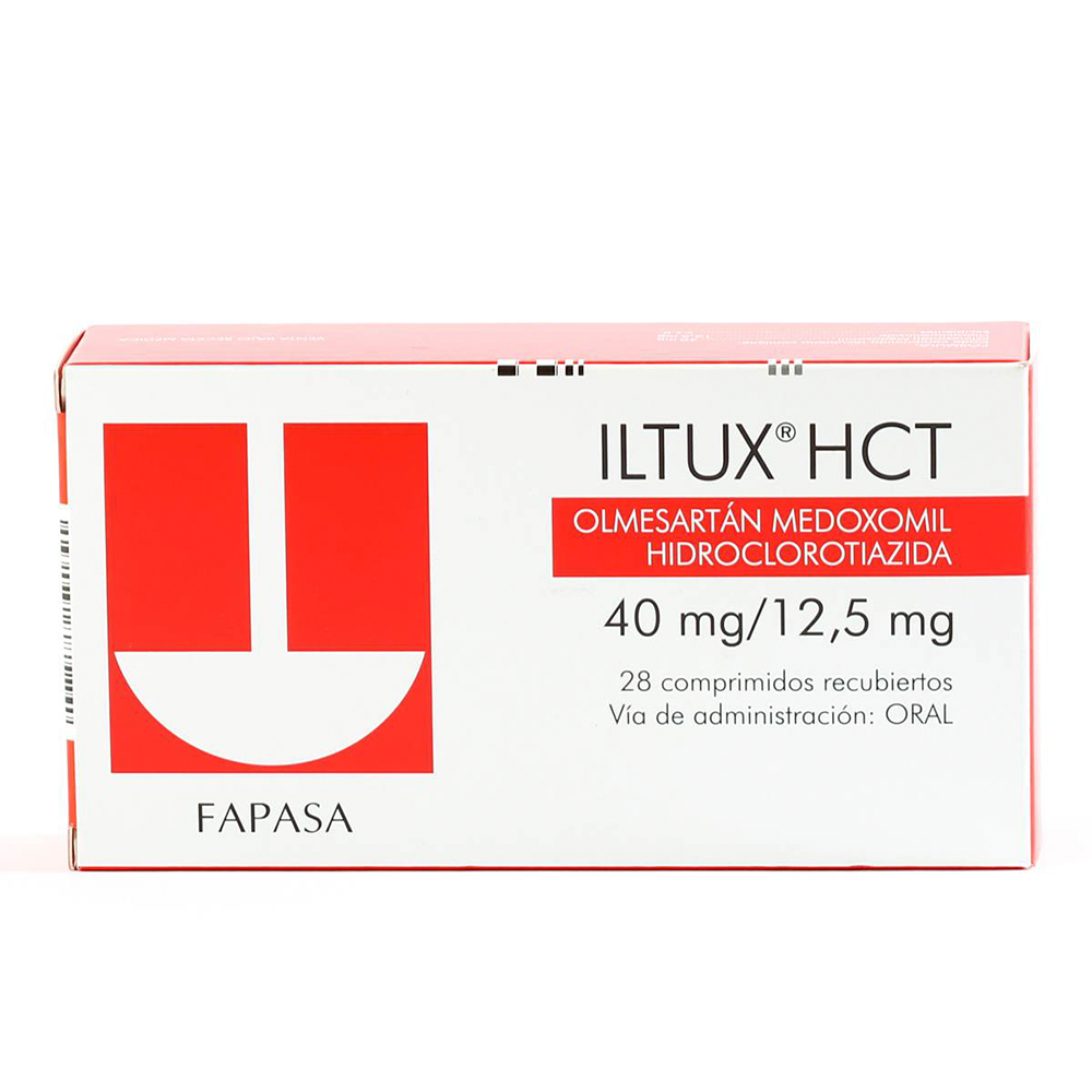 Iltux HCT Olmesartán Medoxomil 40 mg 12,5mg Caja de 28 Comprimidos