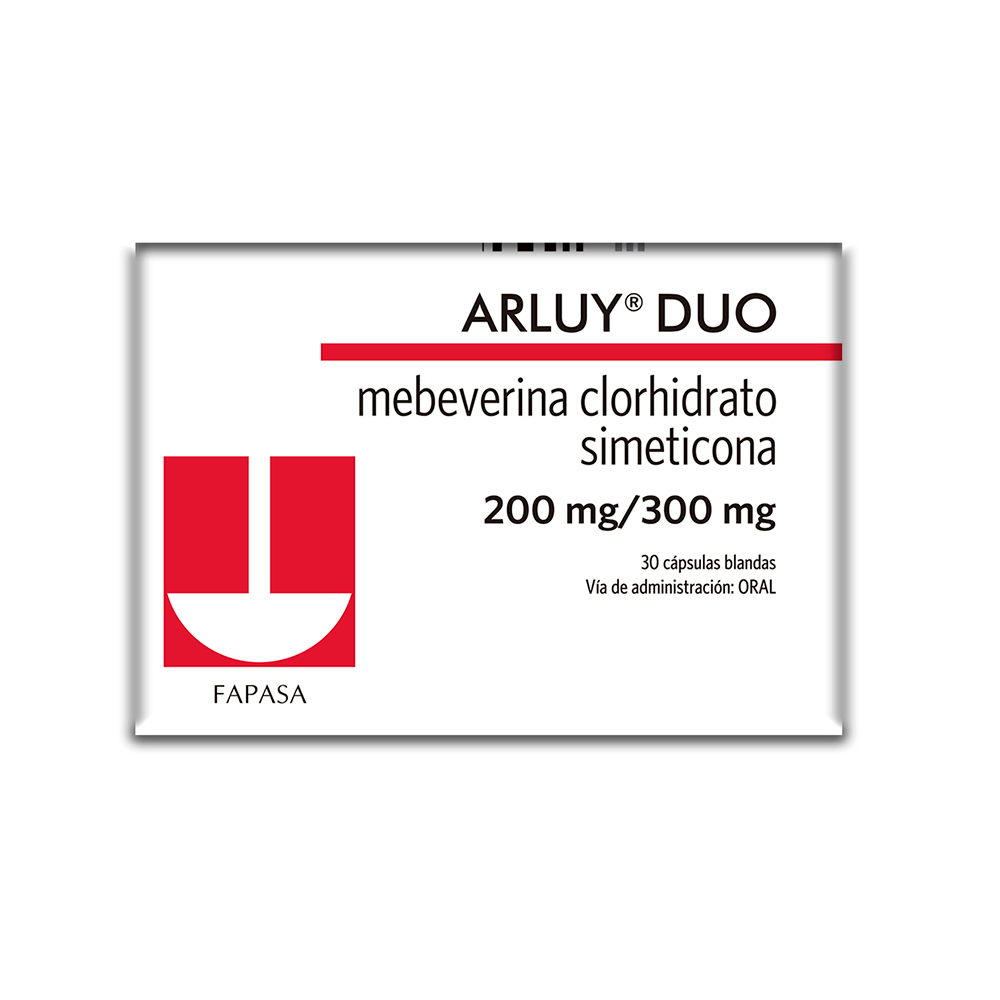 Arluy Duo Mebeverina Simeticona Caja de 30 Cápsulas