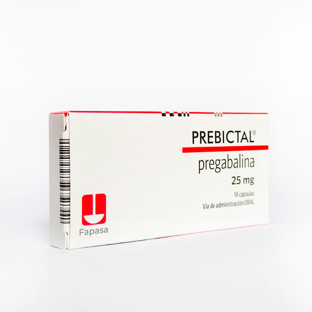 Prebictal Pregabalina 25 mg Caja De 14 Capsulas