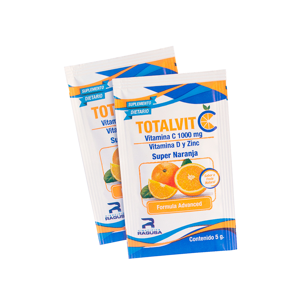 TotalVit C + Vit C + Vit D + Zinc Naranja Caja de 30 Sobres
