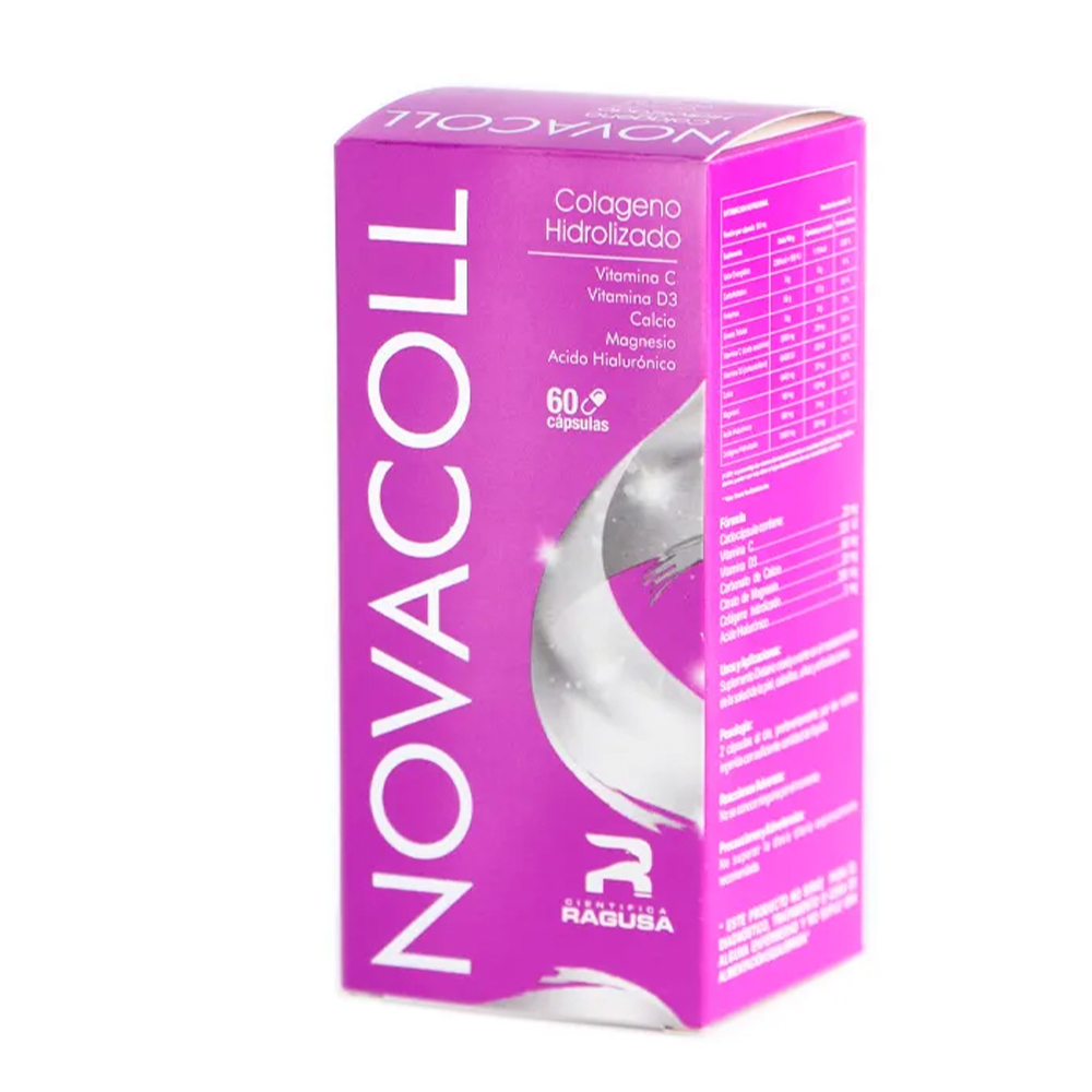 Novacoll Colageno Hidrolizado Vitamina C Contiene 60 Capsulas