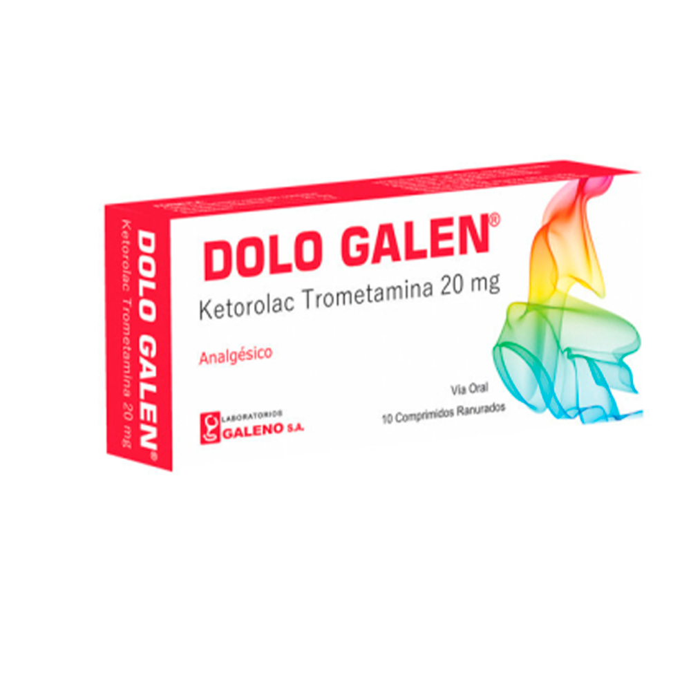 Dolo Galen Ketorolac Trometamina 20 Mg Caja de 1 Blíster x 10 Comprimidos