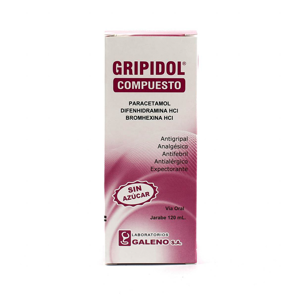 Gripidol Compuesto Paracetamol Jarabe de 120 ML