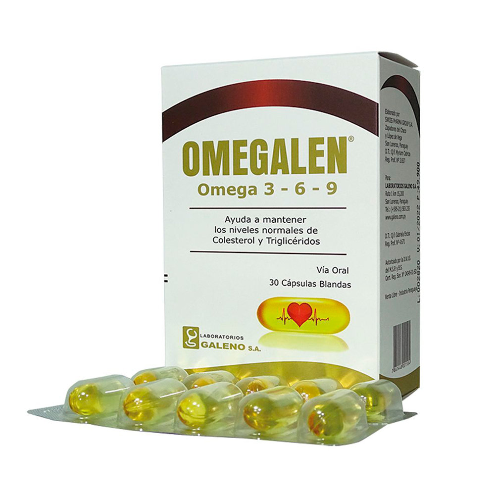 Omegalen Omega 3-6-9 - Caja de 30 Cápsulas Blandas
