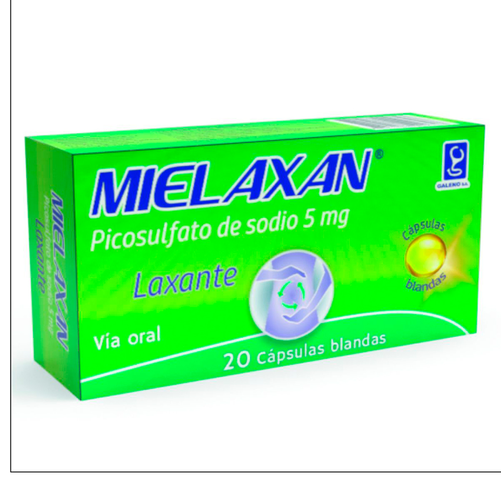 Mielaxan Picosulfato de Sodio 5 Mg Contiene 20 Capsulas Blandas