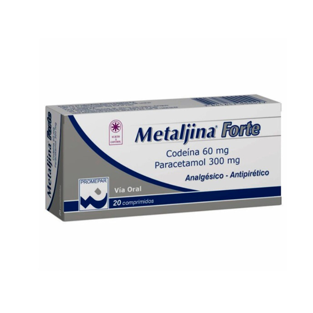 Metaljina Forte Codeina 60 Mg Caja De 20 Comprimidos