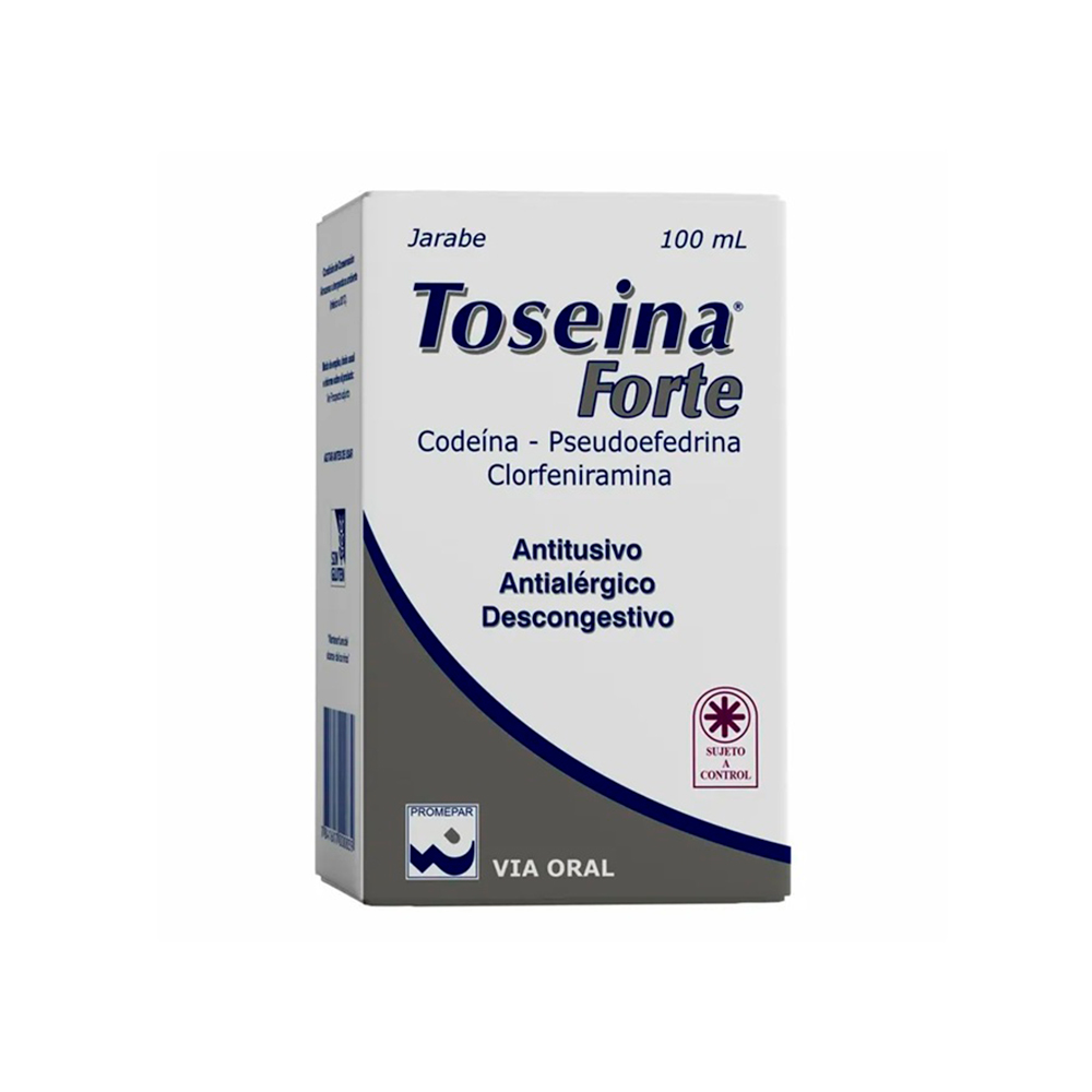 Toseina Codeina Pseudoefedrina Forte 10 mg Jarabe De 100 ML