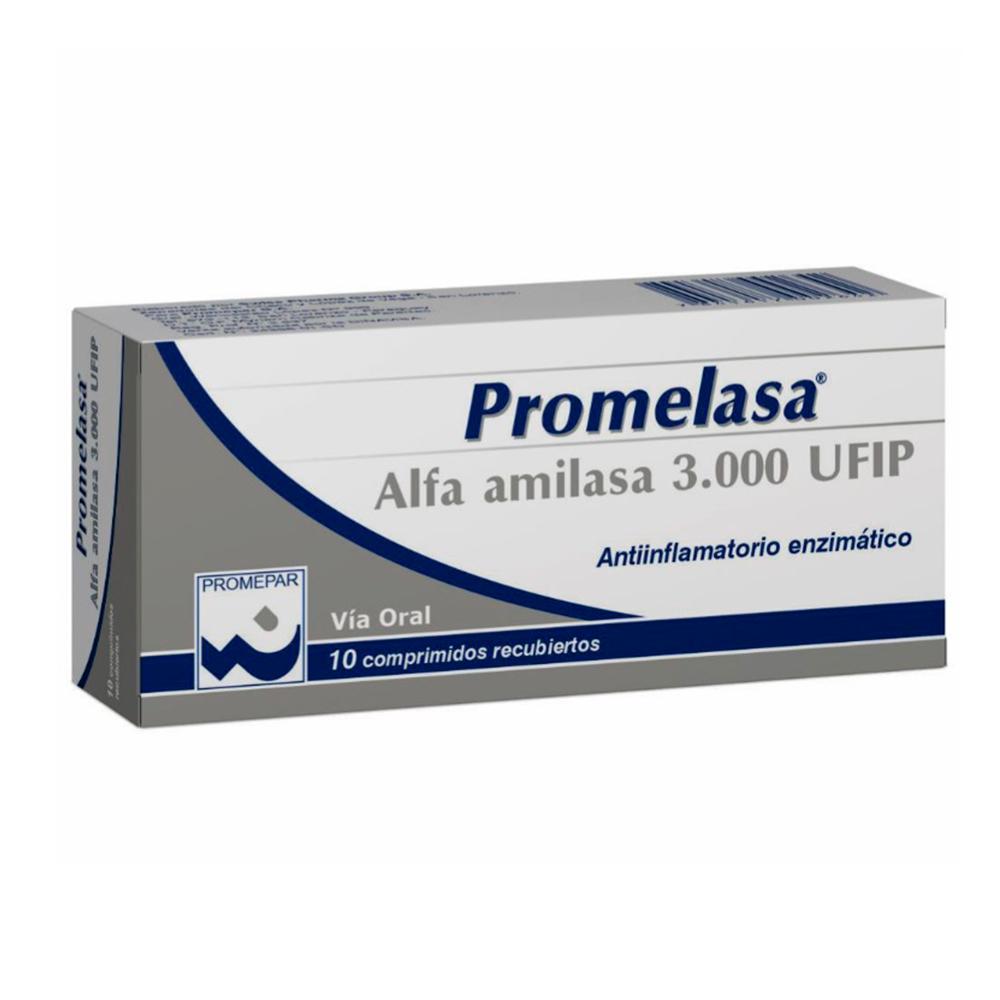 Promelasa Alfa amilasa Caja De 10 Comprimidos