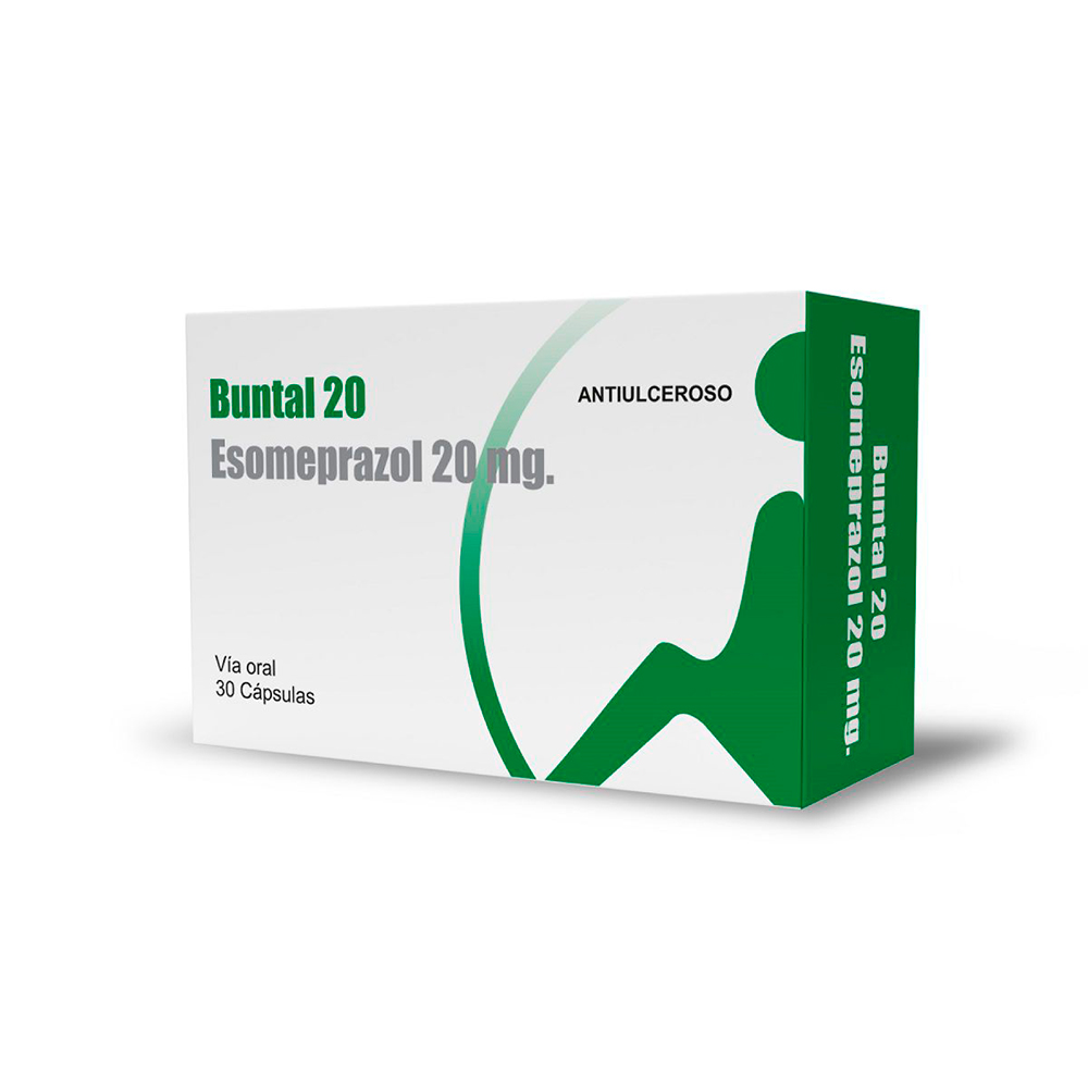 Buntal 20 Esomeprazol 20 mg Caja De 30 Cápsulas