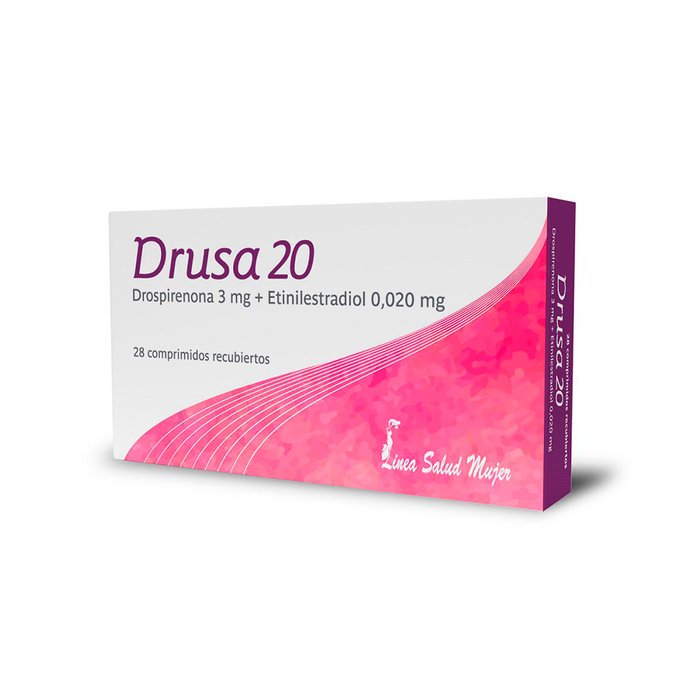 Drusa 20 Drospirenona 3 mg Caja De 28 Comprimidos