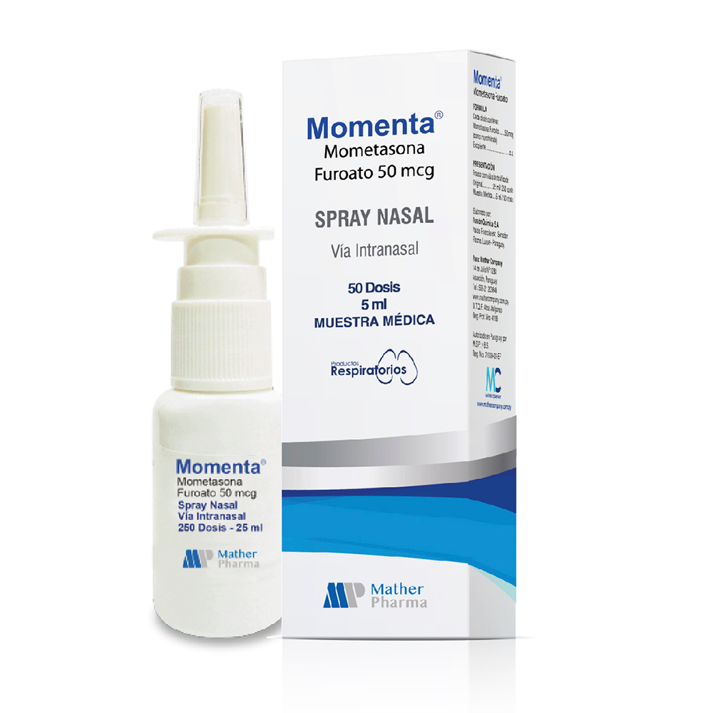 Momenta Mometasona Furoato 50 mcg Frasco Con Válvula Dosificada 25 ML / 250 Dosis