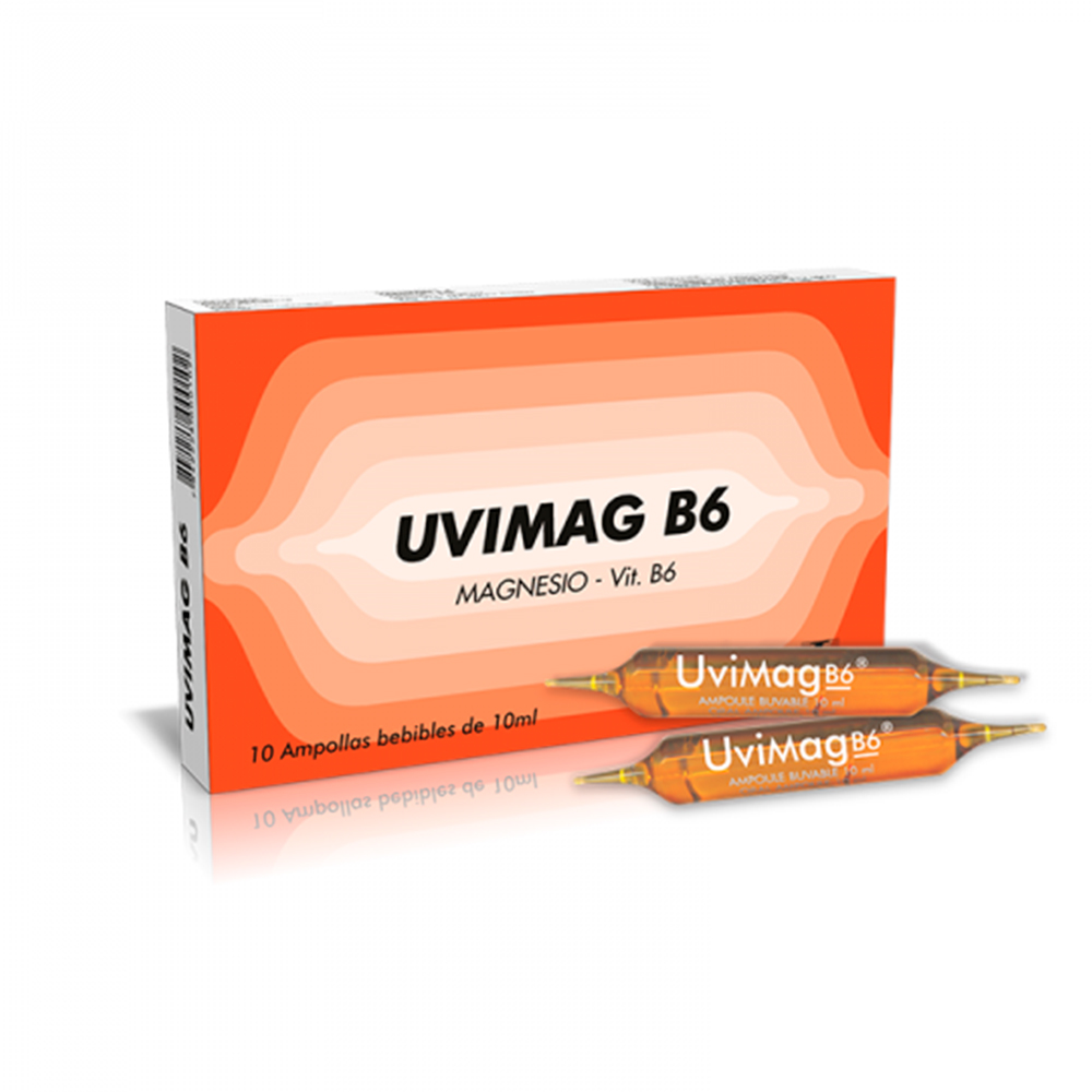 Uvimag Magnesio Vitamina B6 Caja De 10 Ampollas Bebibles De 10 ML