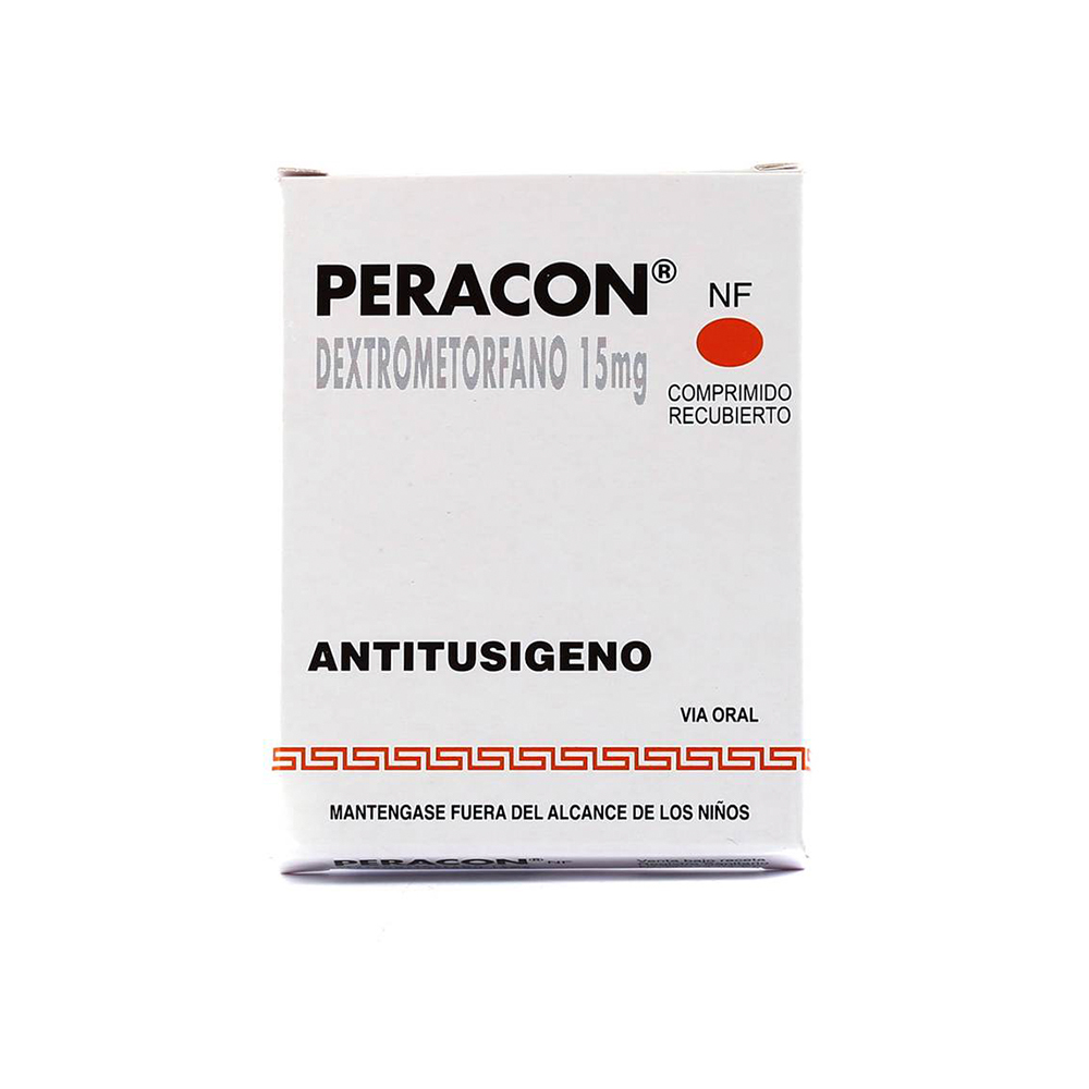 Peracon Nf Dextrometorfano 15 Mg Caja De 20 Comprimidos Recubiertos