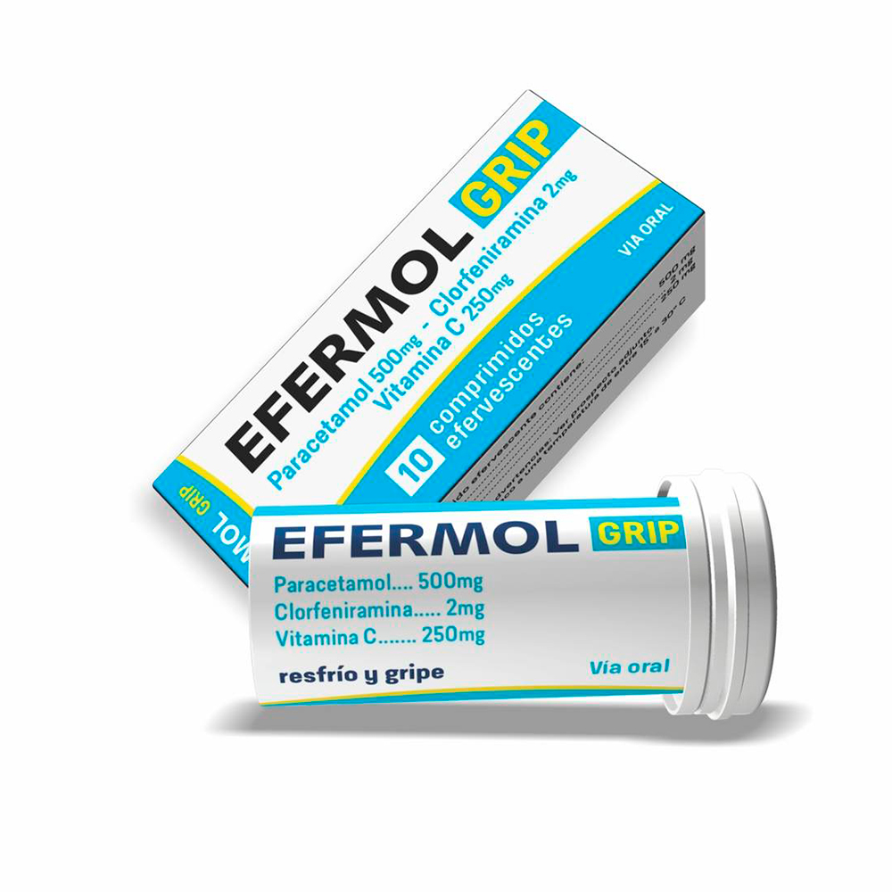 Efermol Grip Caja De 10 Comprimidos Efervescentes