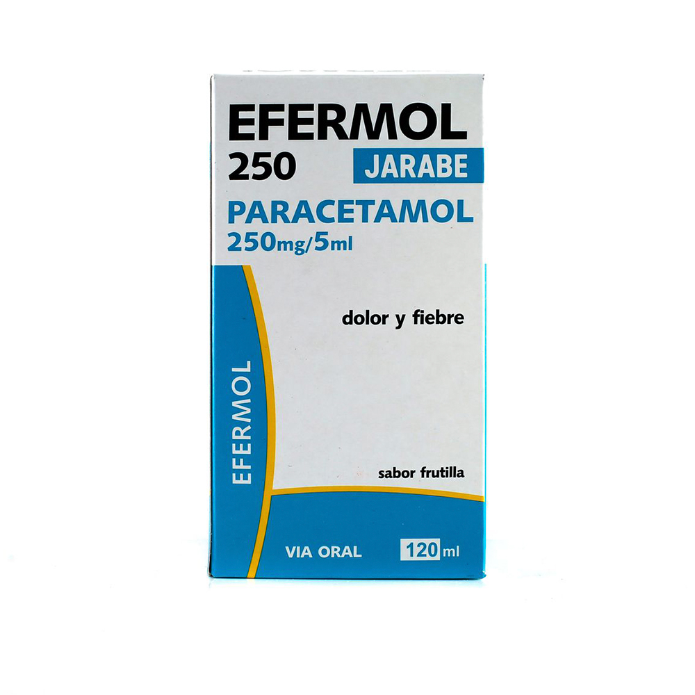 Jarabe Efermol 250 Paracetamol 250Mg/5ML De 120 ML + Jeringa Dosificadora