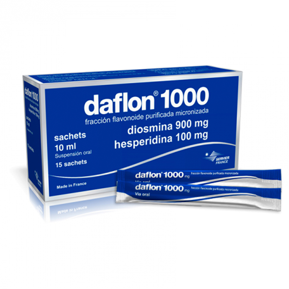 Daflon 1000 Diosmina 900Mg Hesperidina 100Mg Caja De 18 Sachets