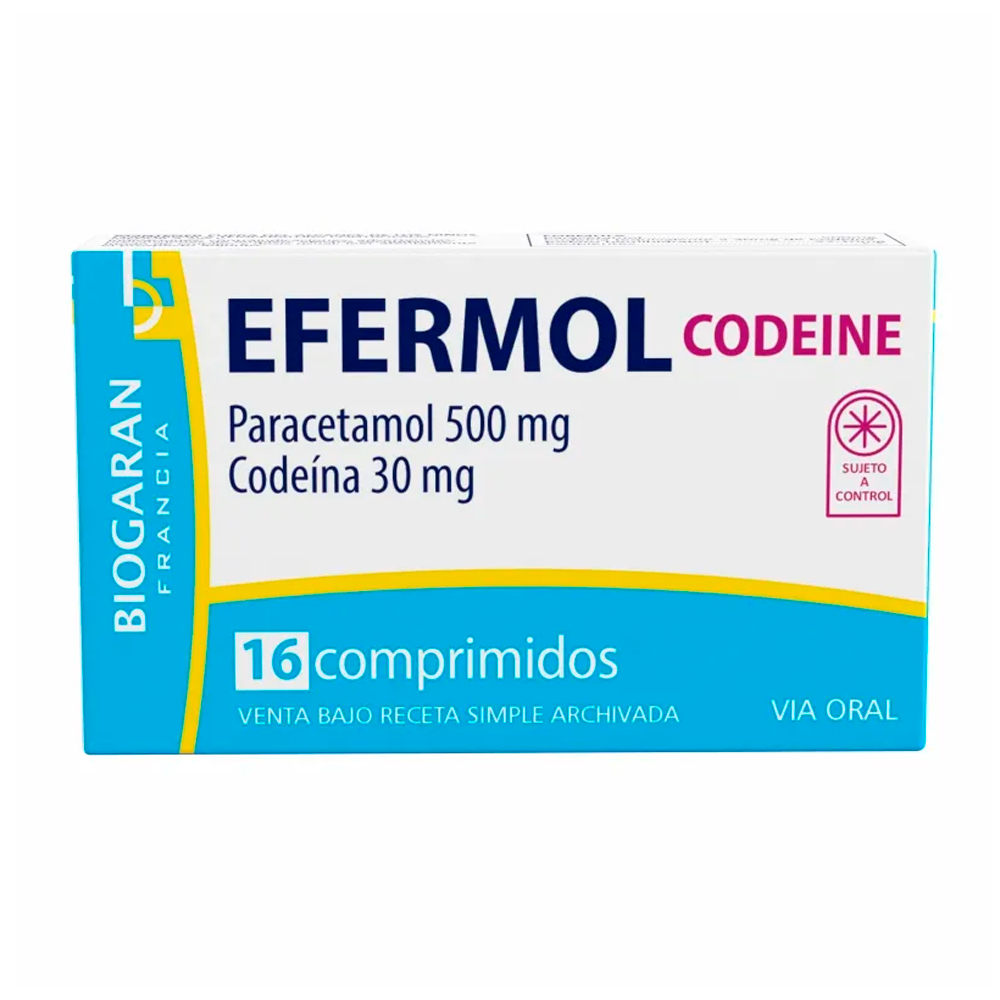 Efermol Codeine 500 mg Caja De 16 Comprimidos