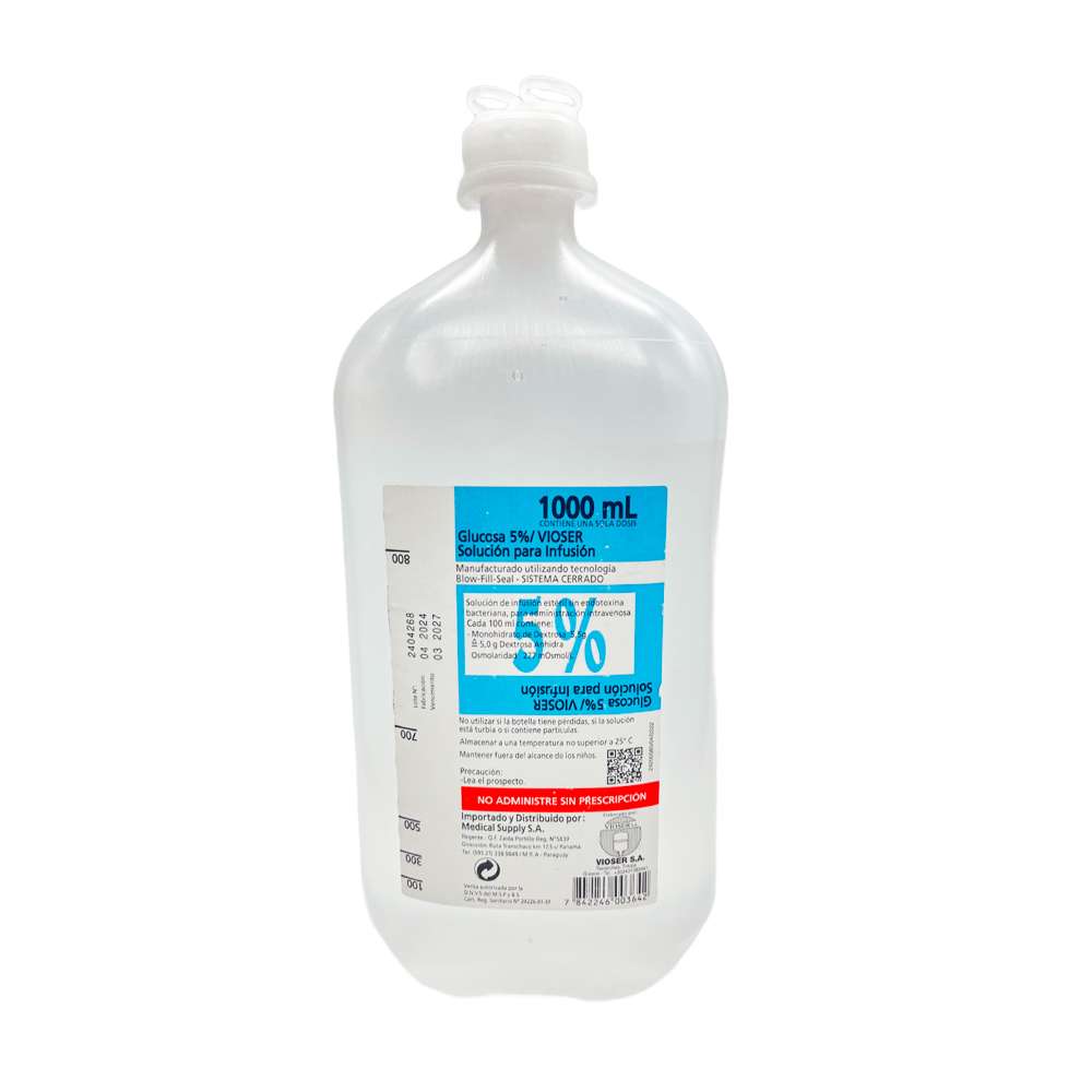 Glucosa 5% Vioser De 1000 mL