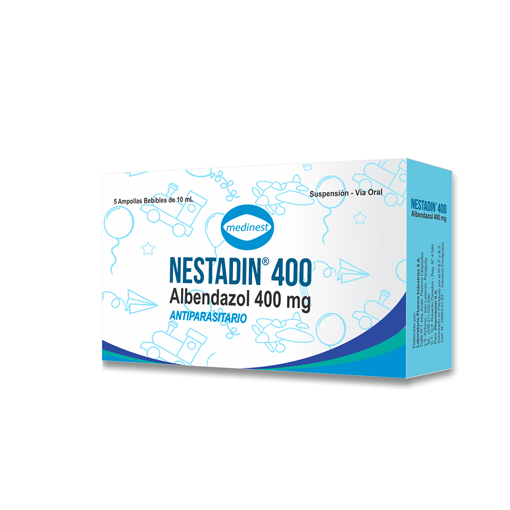 Nestadin 400 Albendazol 5 Ampollas De 10 ML