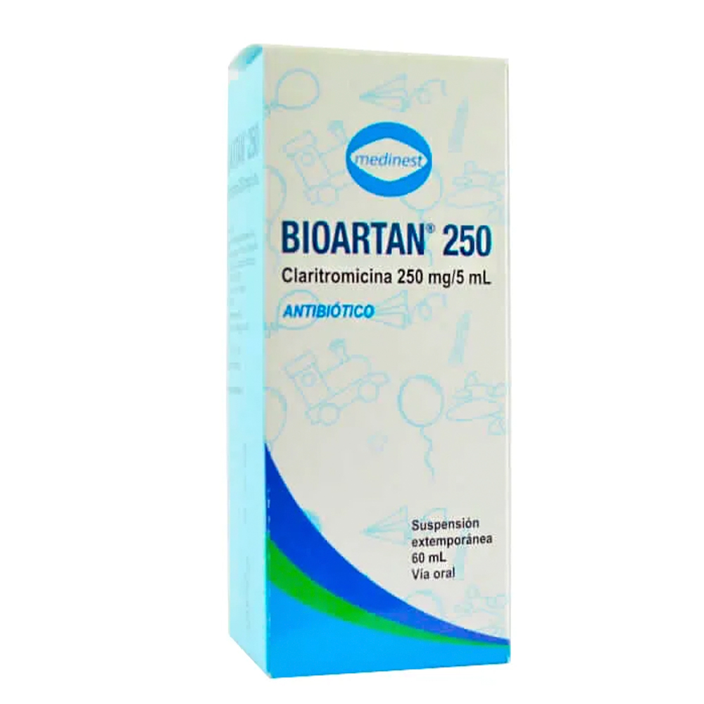 Bioartan 250 Claritromicina 250 Mg/5 ML Suspensión 60 ML