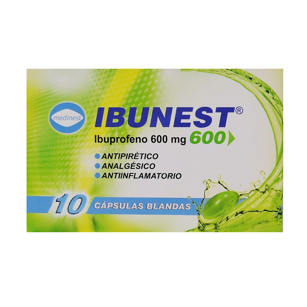 Ibunest Ibuprofeno 600 Mg Caja De 10 Cápsulas Blandas
