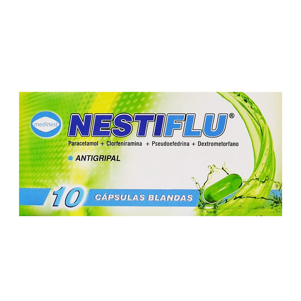 Nestiflu Paracetamol Caja de 10 Cápsulas Blandas