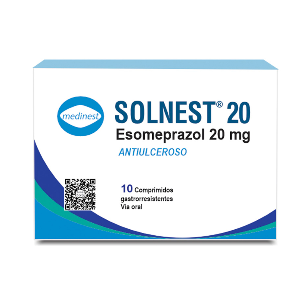 Solnest 20 Esomeprazol 20Mg Caja De 10 Comprimidos
