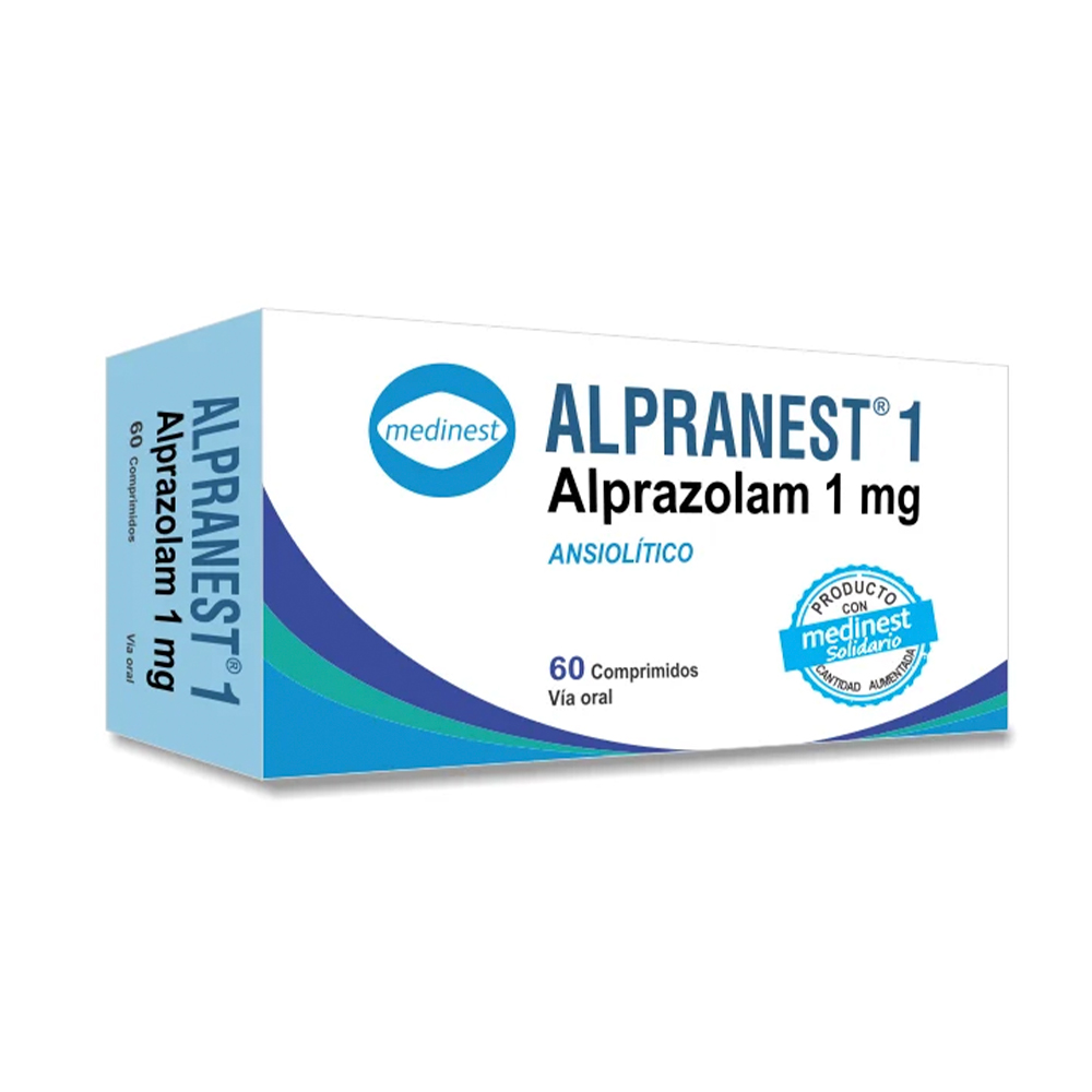 Alpranest 1 Alprazolam 1 mg - Cont. 60 comprimidos