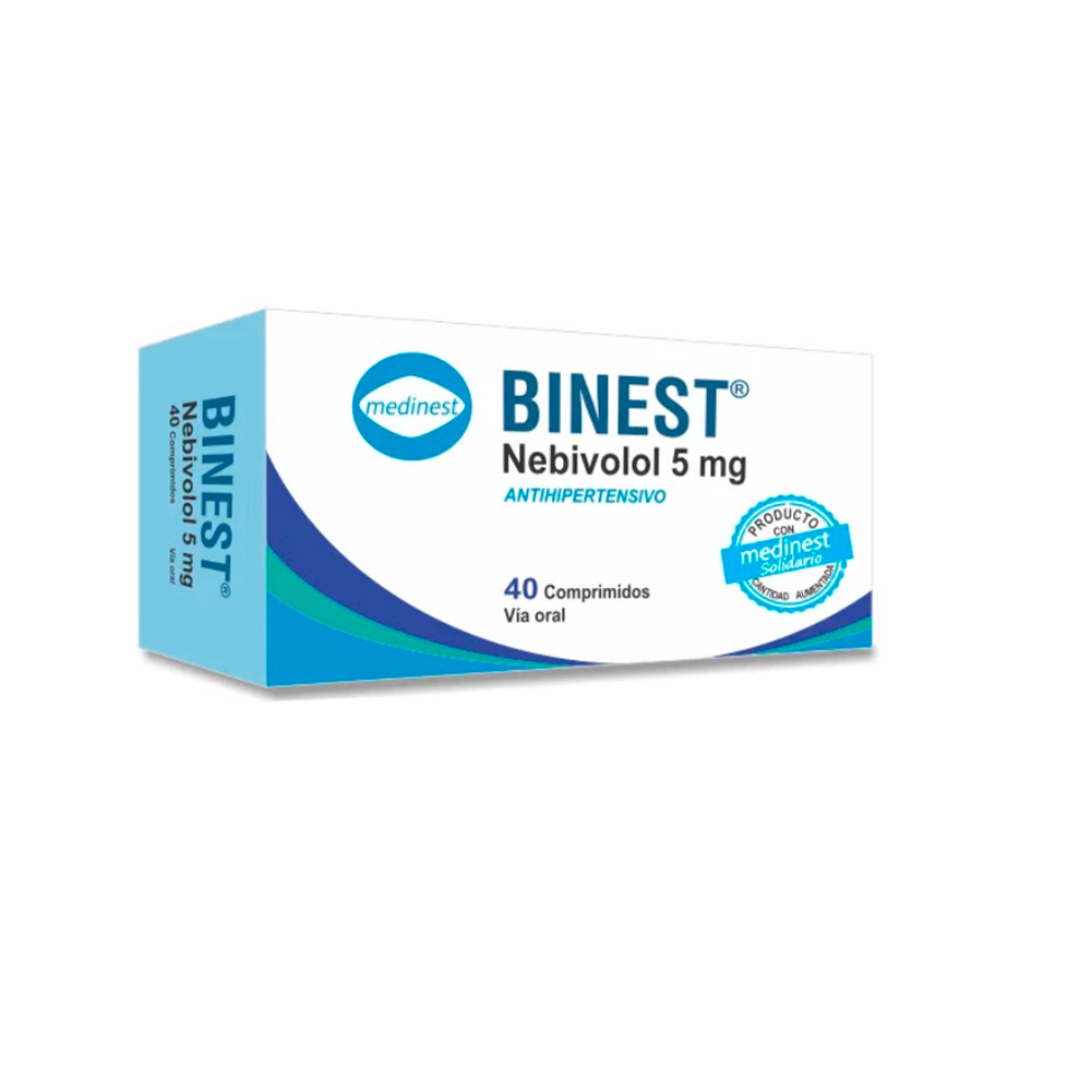 Binest Nebivolol 5 Mg Caja De 40 Comprimidos