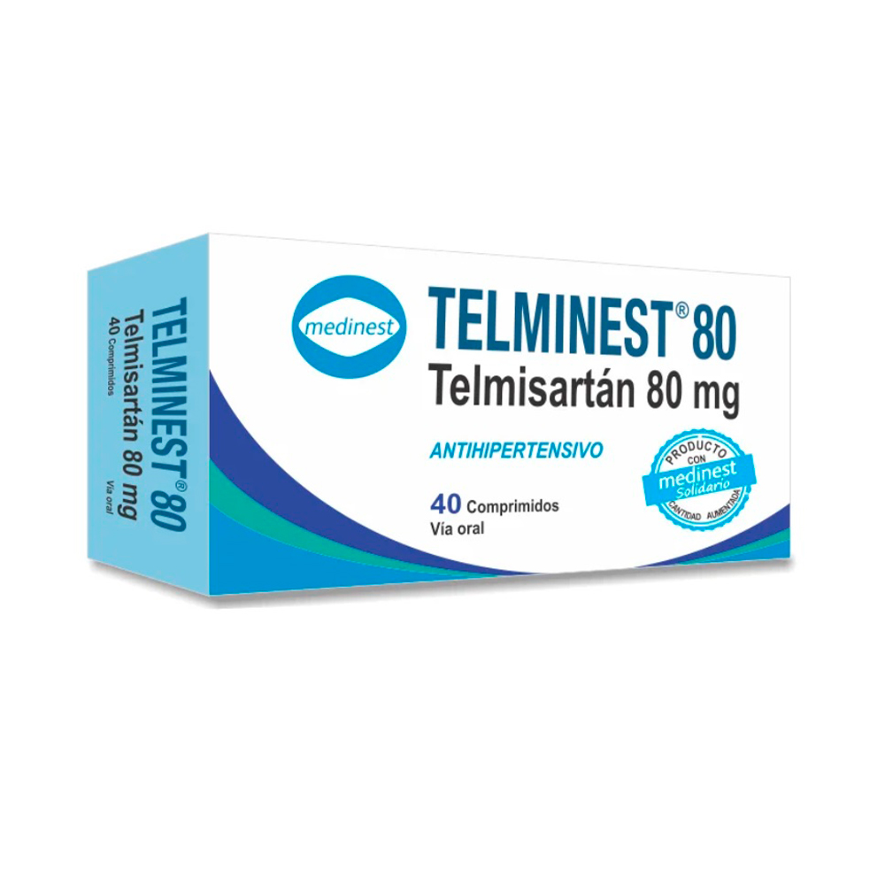 Telminest 80 Telmisartán 80 Mg Caja De 40 Comprimidos