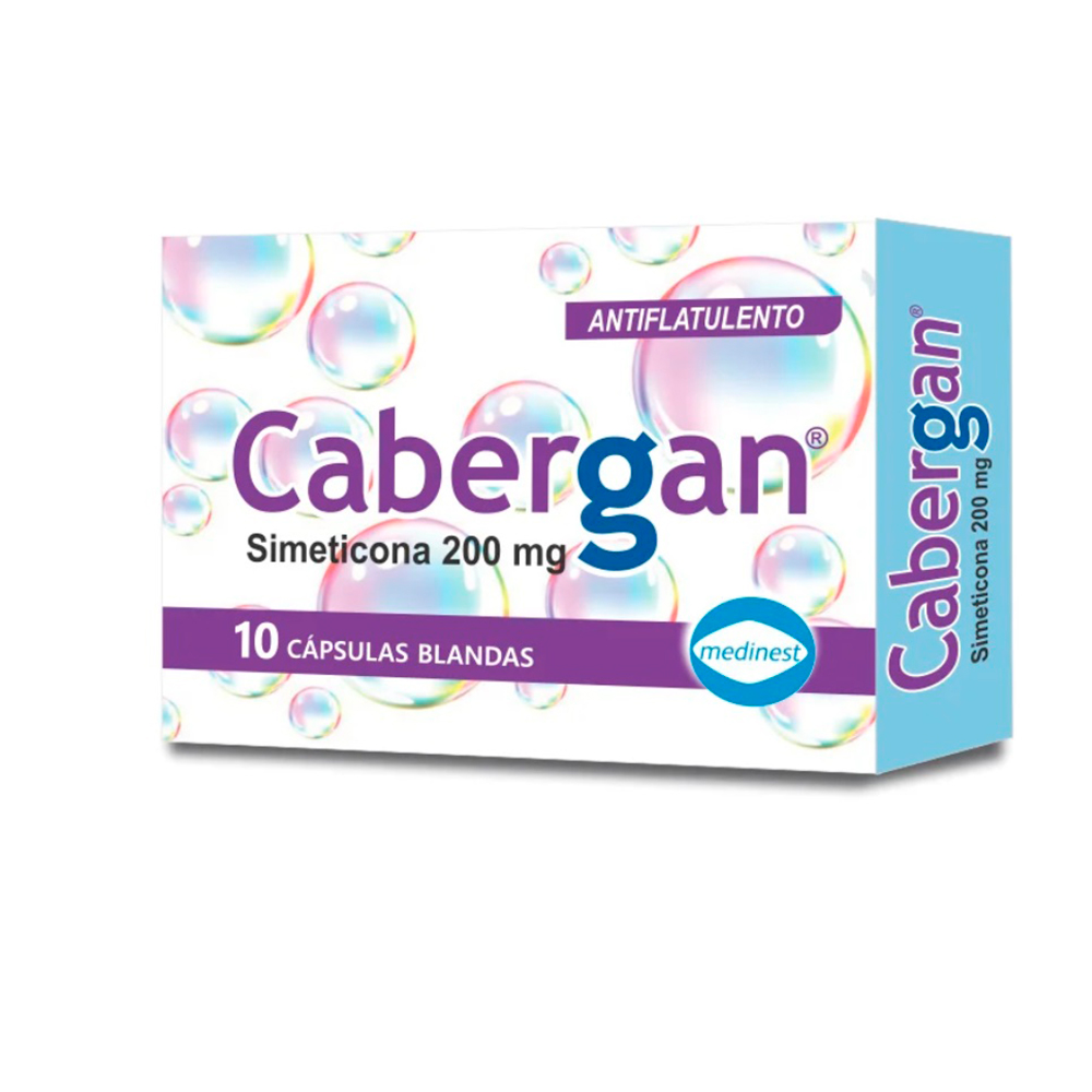 Cabergan Simeticona 200 Mg Caja De 10 Cápsulas Blandas