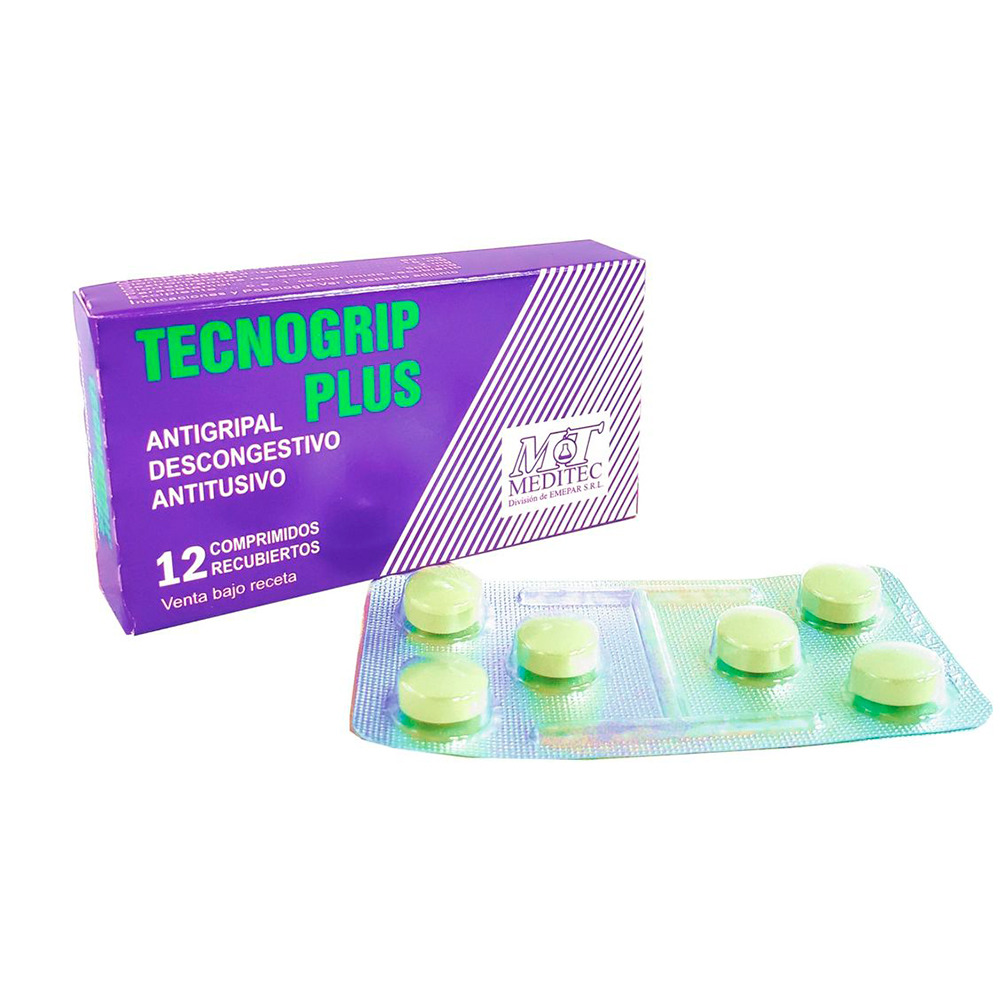 Tecnogrip Plus N.F. Antigripal Caja de 12 Comprimidos Recubiertos