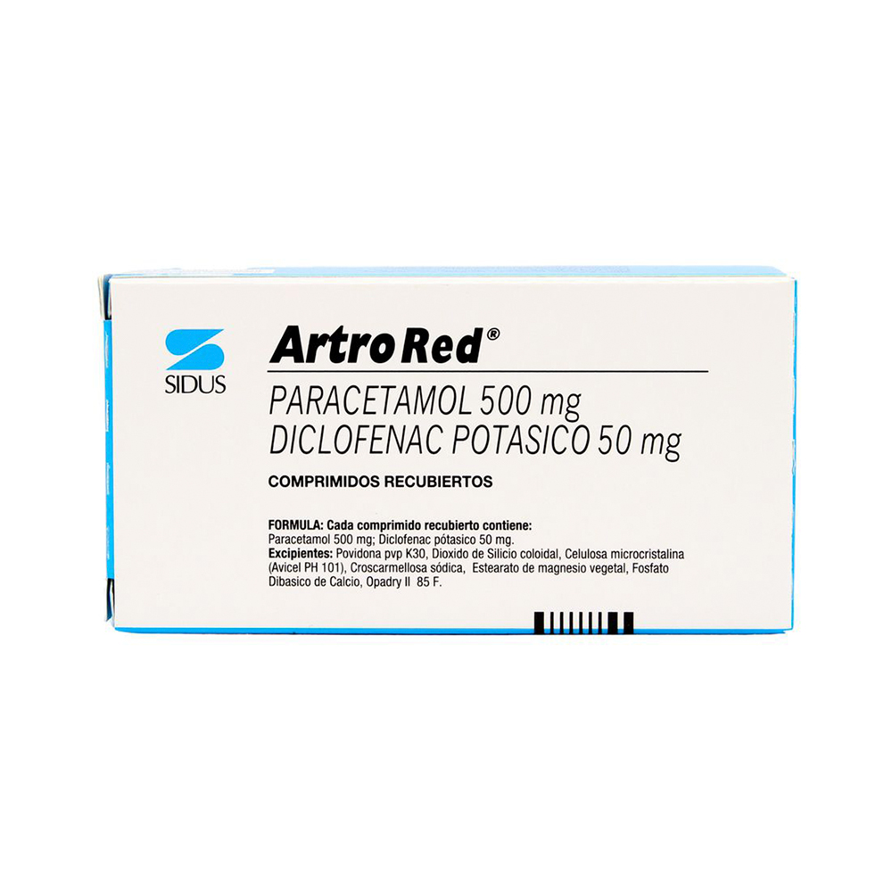 Artro Red Paracetamol 500 Mg Caja De 20 Comprimidos Recubiertos