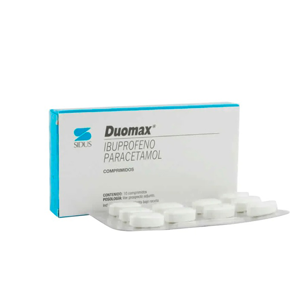Duomax Ibuprofeno Paracetamol Caja De 10 Comprimidos