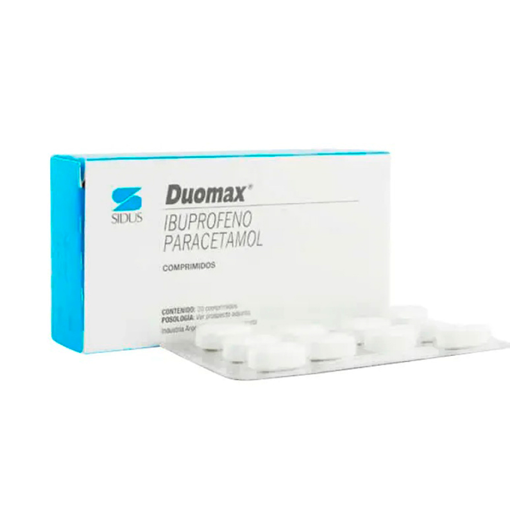 Duomax Ibuprofeno Paracetamol Caja De 20 Comprimidos