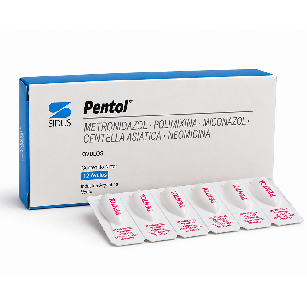 Pentol Metronidazol Caja de 12 Ovulos