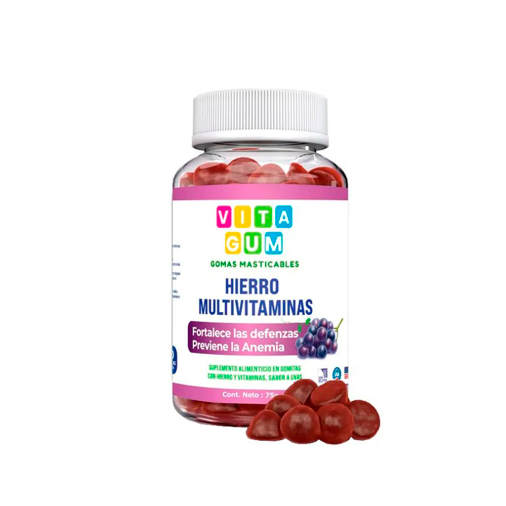 Gomitas Masticables Hierro Multivitaminas Vitagum Frasco de 30 unidades
