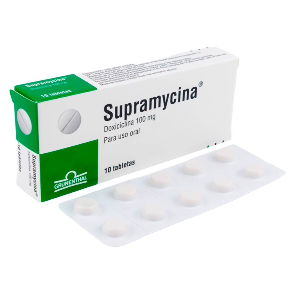 Supramycina Doxicilina 100Mg Caja De 10 Comprimidos