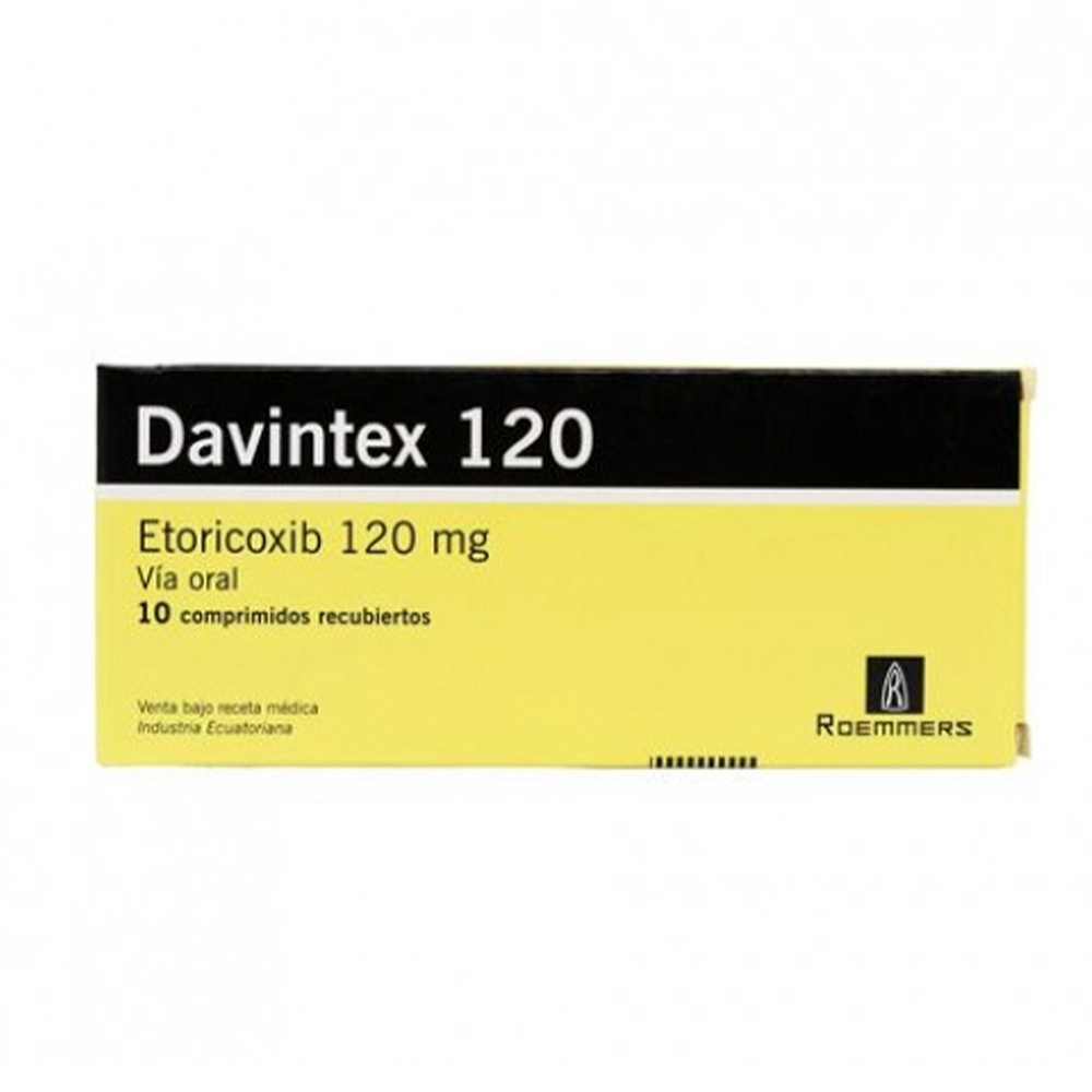 Davintex 120 Etoricoxib 120 mg Caja de 10 Comprimidos Recubiertos