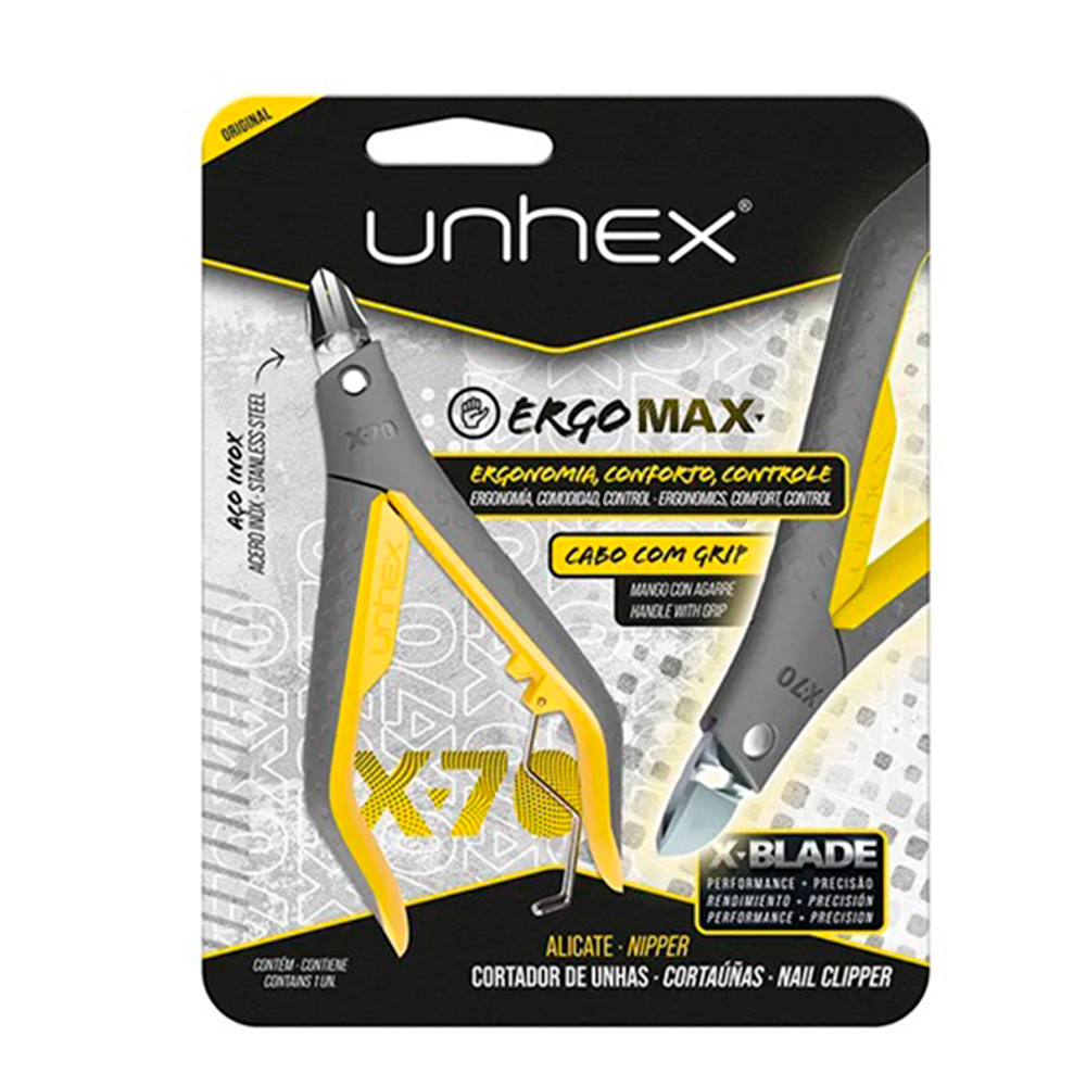 Alicate para Uñas X70 Color Amarillo Unhex x1 Unidad