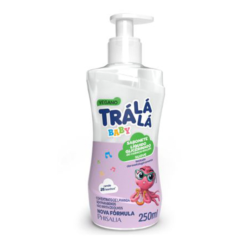 Jabon Liquido Suave Trá Lá Lá Lá Baby Blanco y Púrpura 250 ml