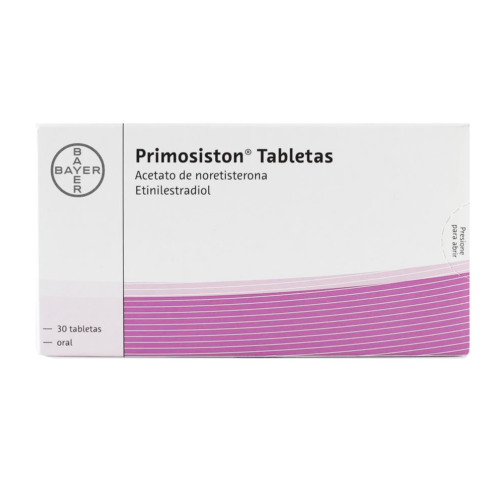 Primosiston Acetato De Noretisterona Etinilestradiol Caja de 30 Tabletas