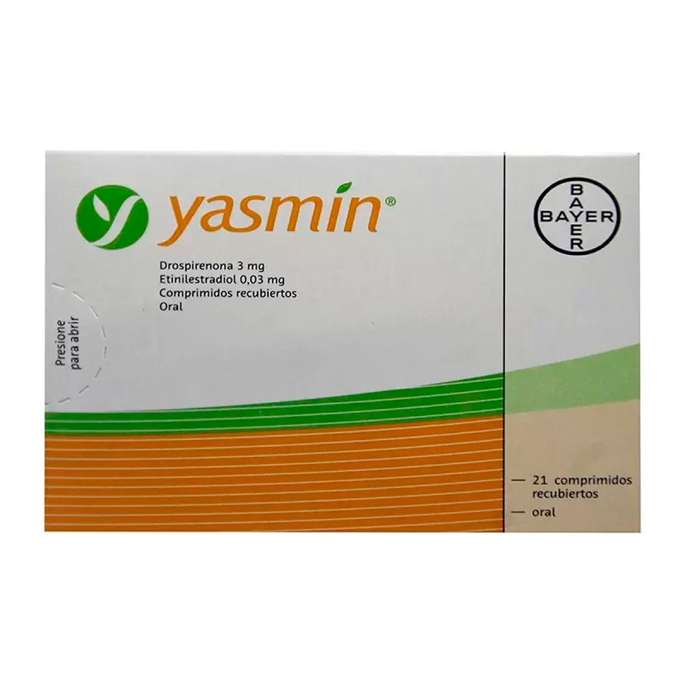 Yasmin Drospirenona 3 mg Etinilestradiol 0,03 mg Caja de 21 Comprimidos Recubiertos