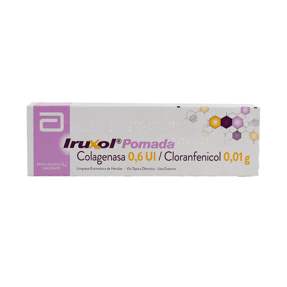 Iruxol Colagenasa 0,6 UI Cloranfenicol 0,01gr Pomada Vía Tópica Dérmica 30 gr