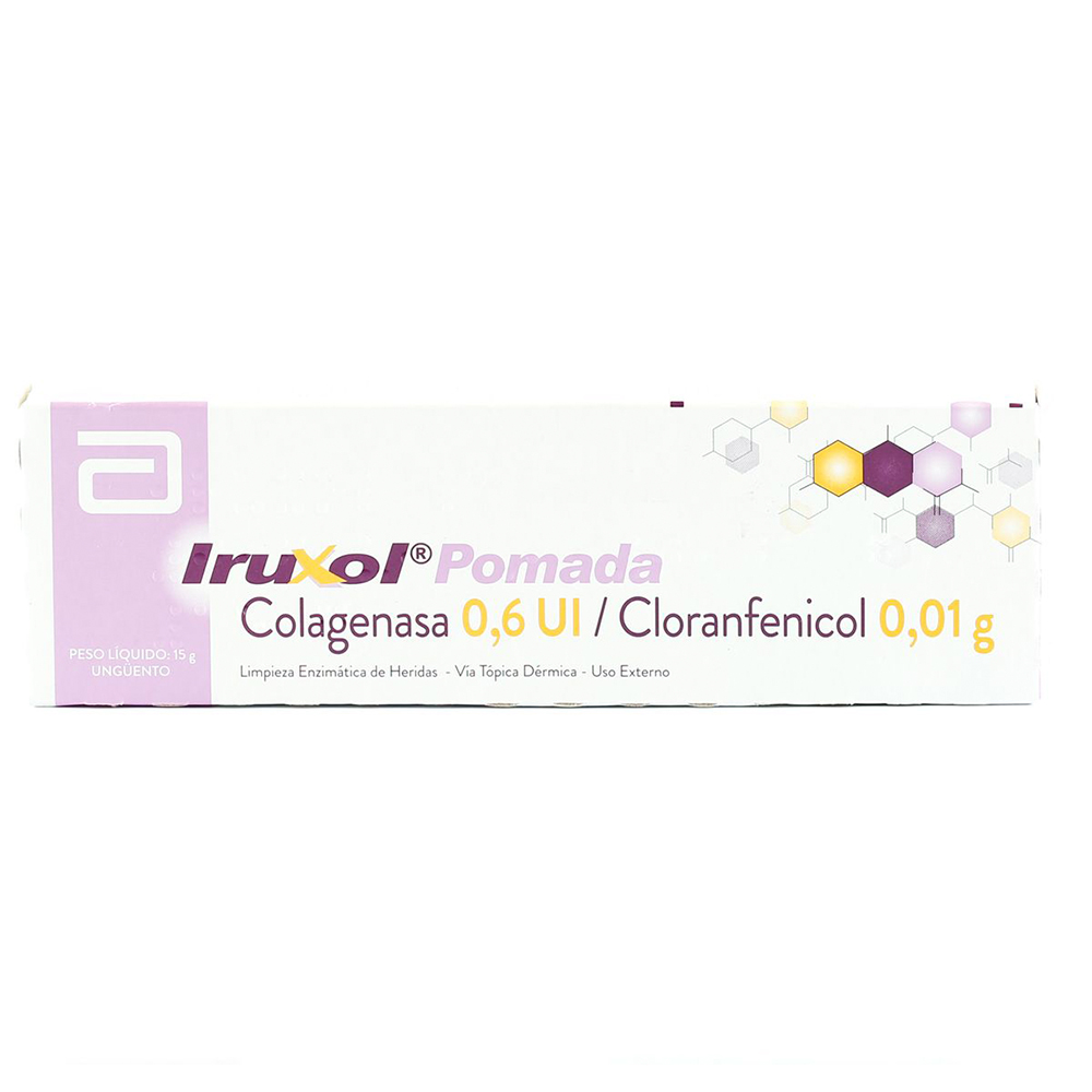 Iruxol Colagenasa 0,6 UI/ Cloranfenicol 0,01 g Caja De 15 g Ungüento