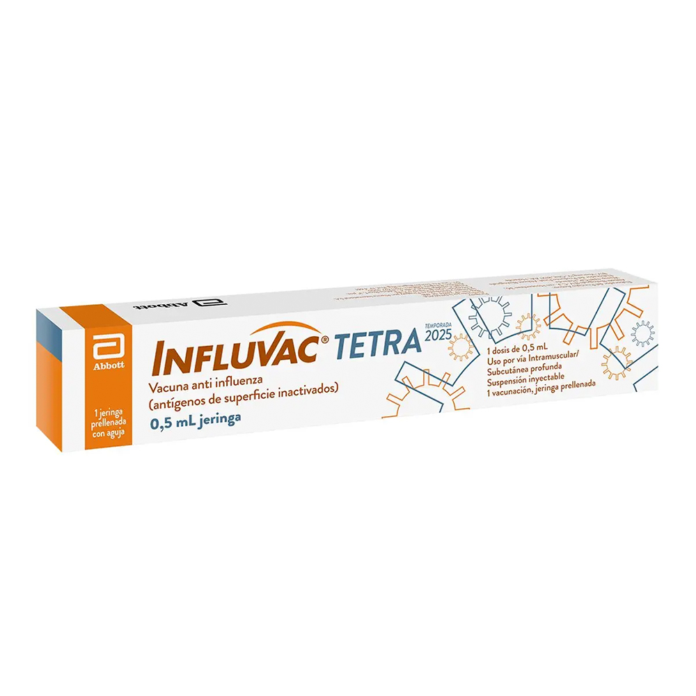 Vacuna Influvac Tetra Anti Influenza Contiene 1 Jeringa Prellenada Con Aguja De 0,5 mL