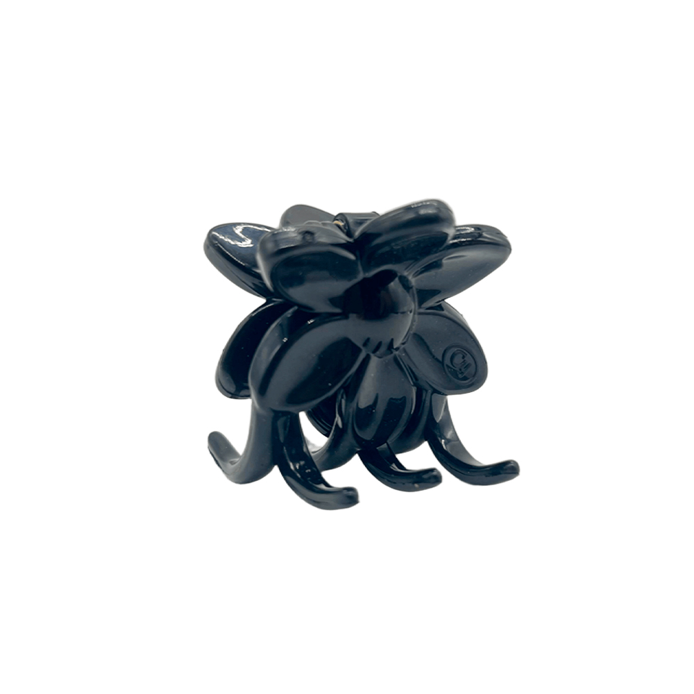 Pinza Carey negra 3 dientes flor chica