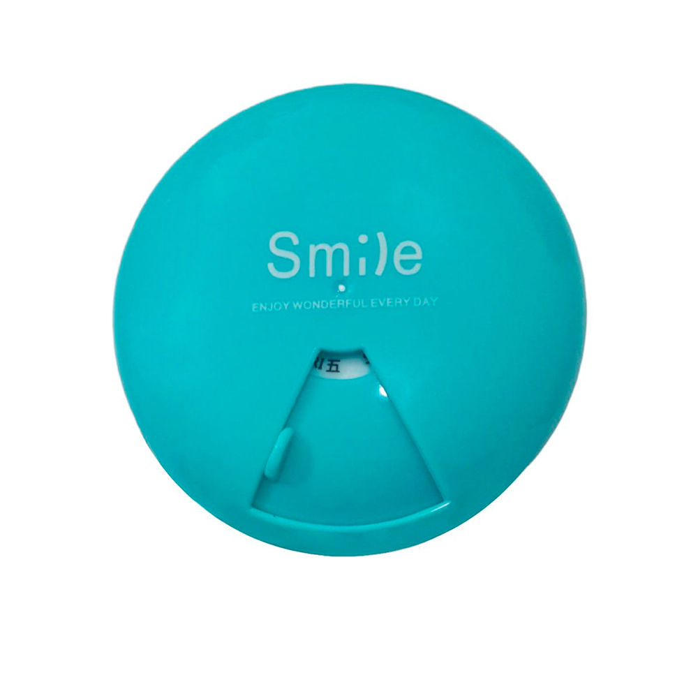 Pastillero Circular 7 dias Smile Celeste