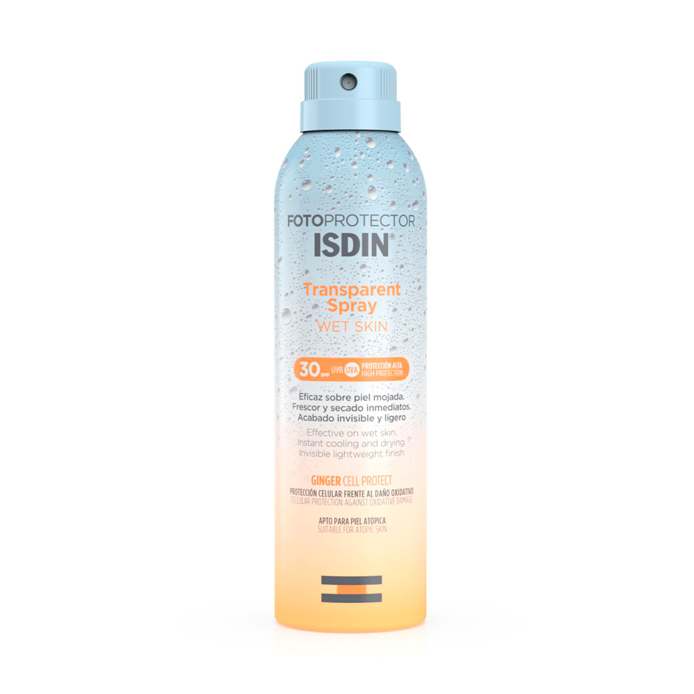 Fotoprotector Corporal Spray Transparente Wet Skin SPF 50 Isdin De 250ml