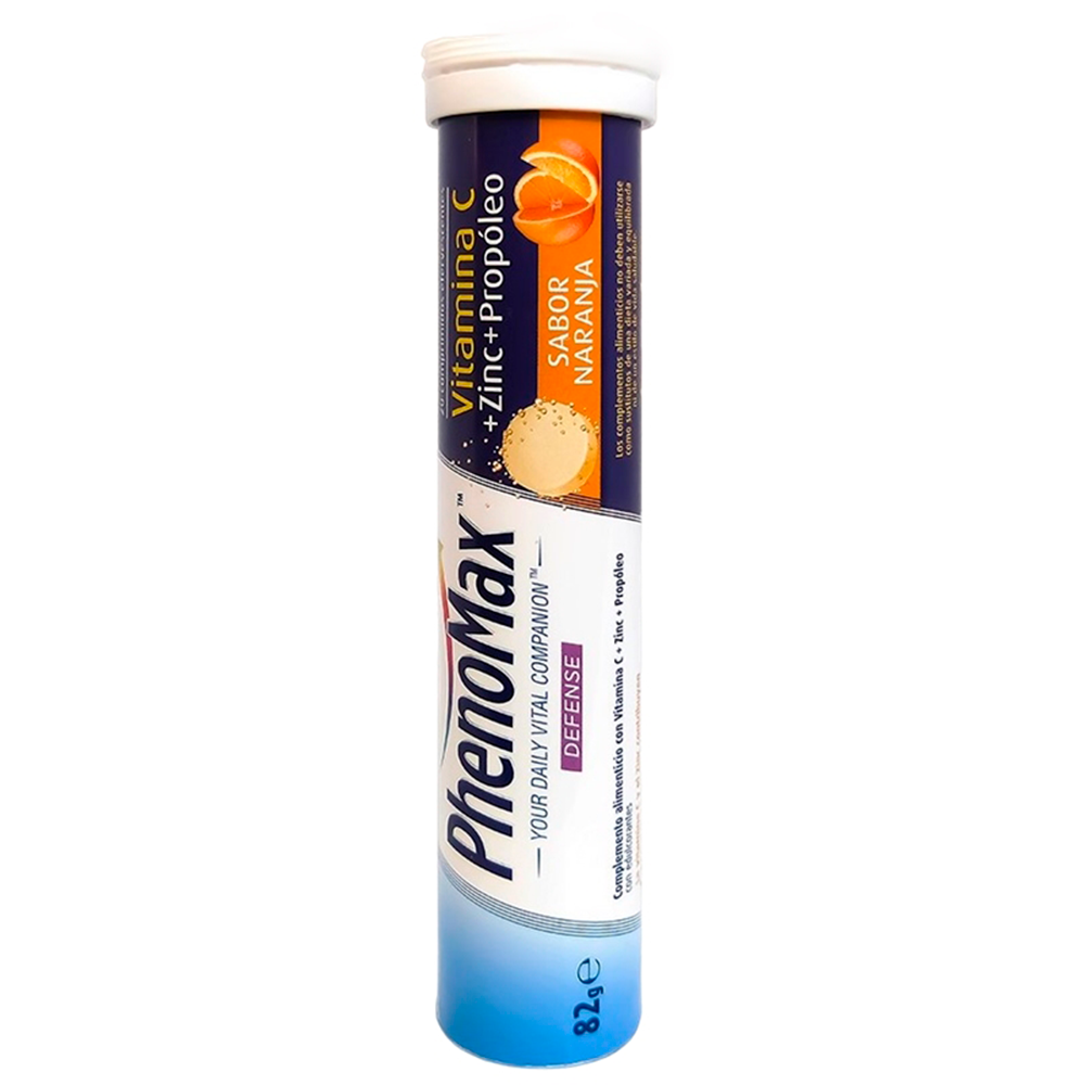 Phenomax Vitamina C + Zinc + Propoleo x20 comprimidos Efervecentes